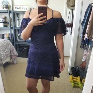Blue lace dress
